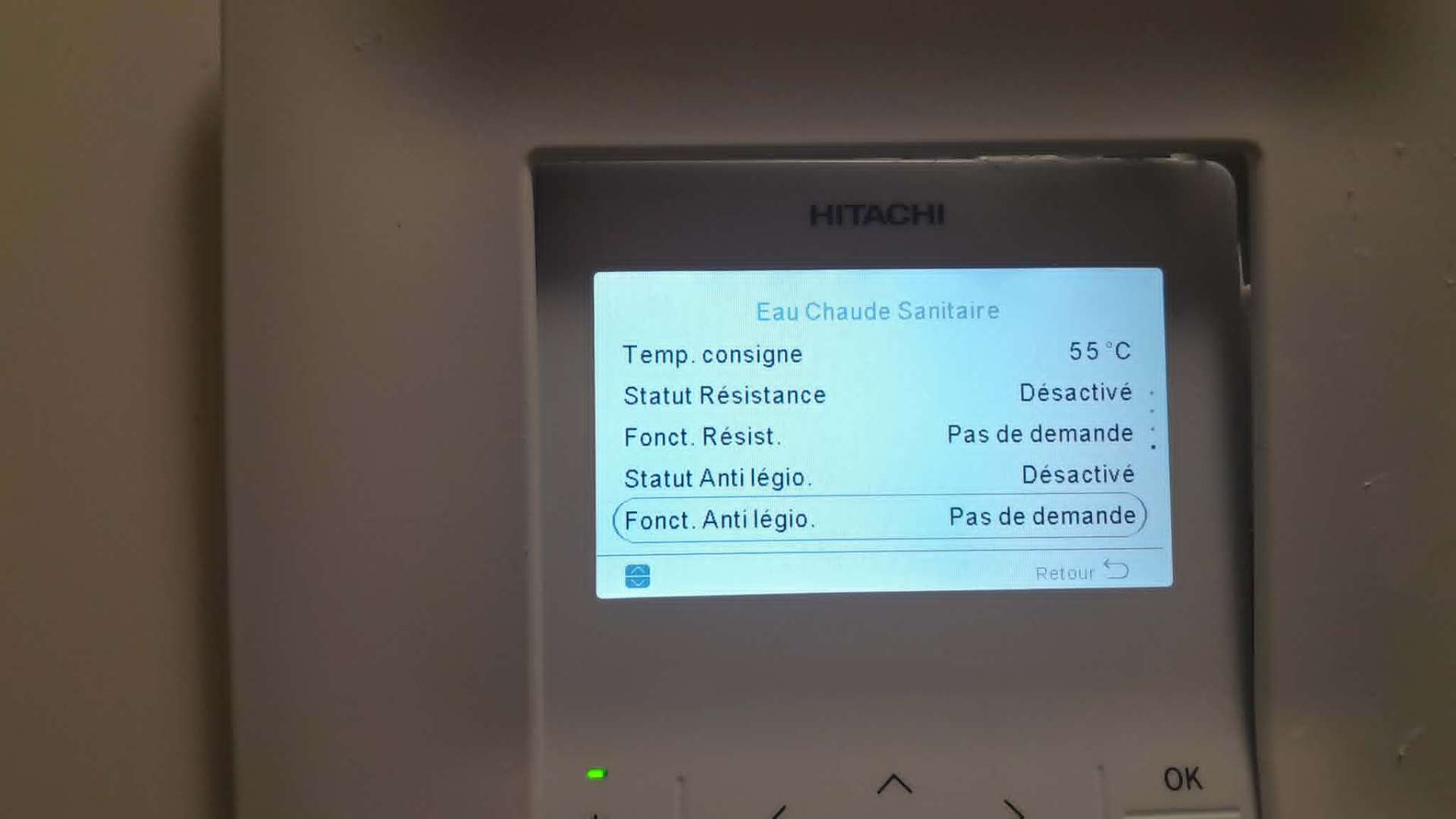 Programmation pompe à chaleur Hitachi ECS